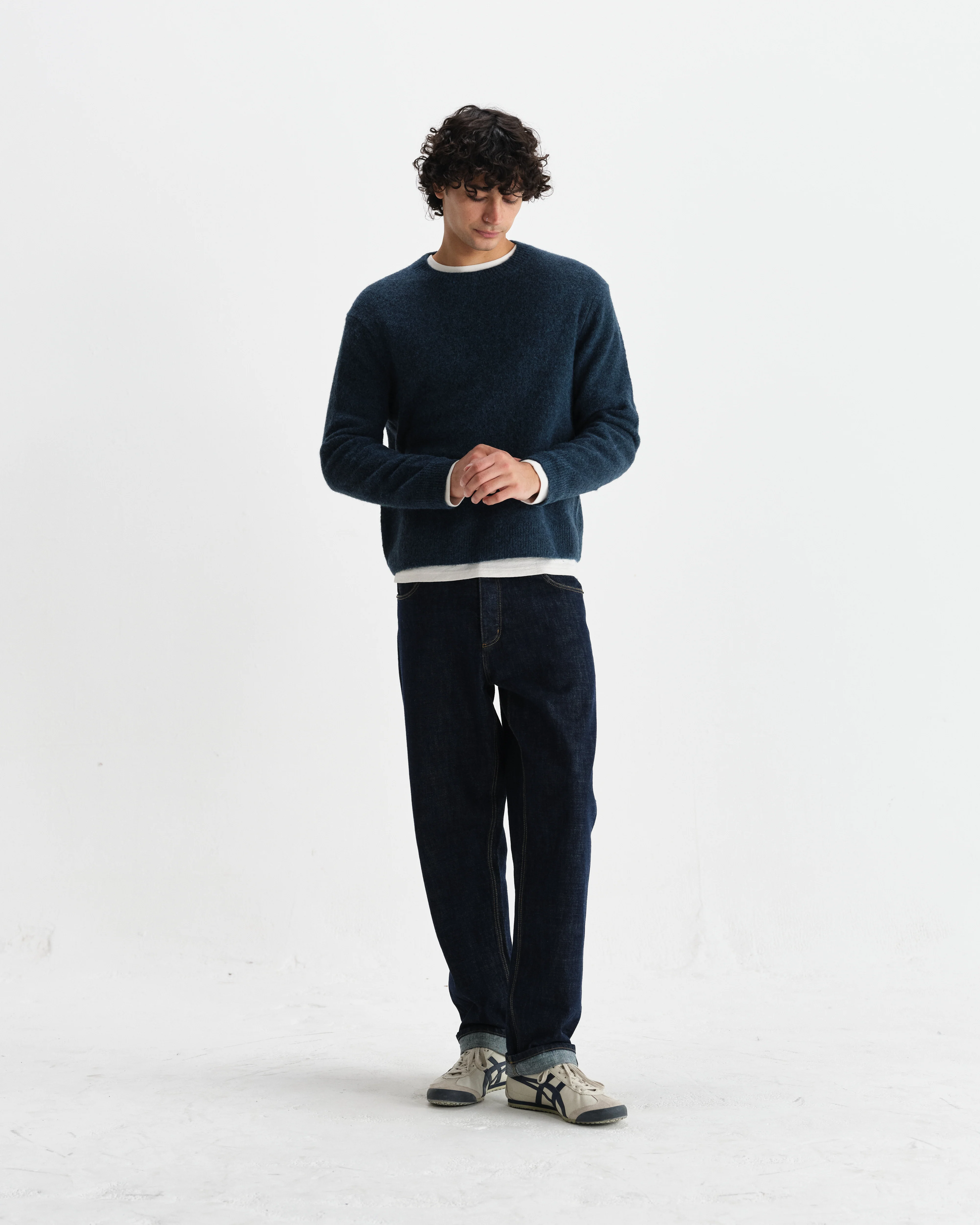 Wilde - Teal Fluffy Wool Crewneck - Image 4